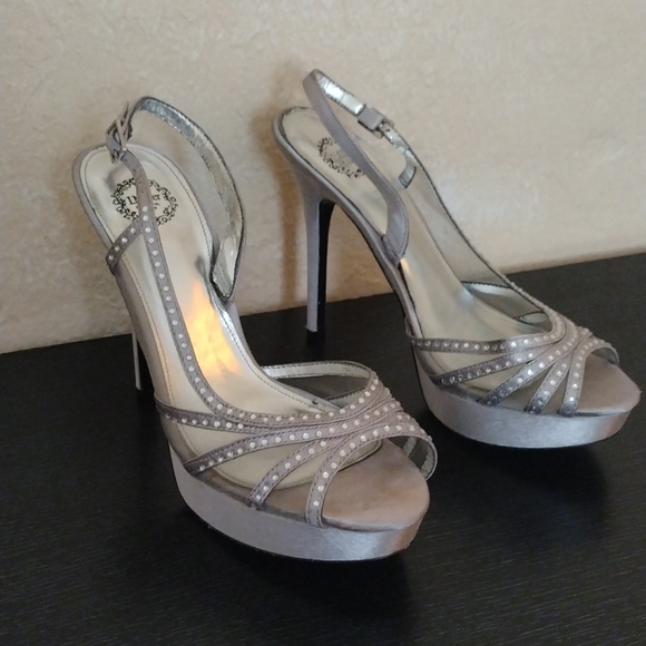 🔥L.miller silver rhinestone heels - Picture 3 of 8